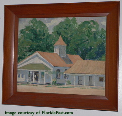 A TRUE FloridaPast Roadside Church with a Fruit Stand -CLICK TO SEE LARGE IMAGE