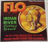 FLO BRAND LABEL - INDIAN RIVER, OAK HILL, FLORIDA