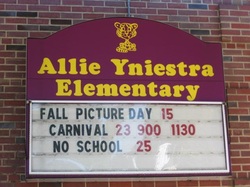 Allie Yniestra Elementary School, where Marsha's Mom, her brothers and sisters attended