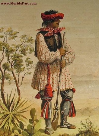 This is a Great depiction of a FloridaPast Seminole Indian in 1850s