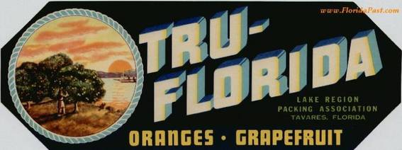 TRU-FLORIDA - Citrus Box Label - TAVARES, FLORIDA