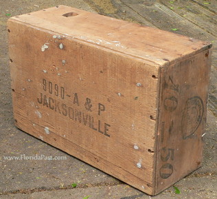 A Terriffic Addition to your Jacksonville, A & P, or old wood box collection! KLICK IT 2C BIG PICTURE!