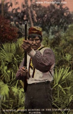 Hunting for food, the FloridaPast way of life for the Seminole Indian