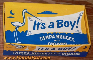 TAMPA NUGGET - It's a Boy, Empty Cigar Box