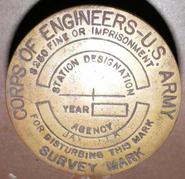 U.S. ARMY CORPS. OF ENGINEERS SURVEY MARKER - FLORIDA